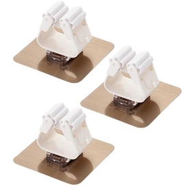 TOPYUEYILIYI 3 Pcs Mop and Broom Holder Wall Mount Broom and Dustpan Hanger Heavy Duty Organizer Rack for Kitchen Bathroom Closet Garden Garage Pantry Refrigerator