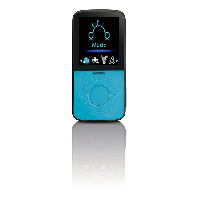 Lenco Podo MP3 Player with Pedometer, Blue, Uni