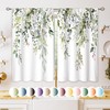 oolygoo Eucalyptus Botanical Leaves Floral Kitchen Window Curtains Over Sink
