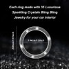 PACLVIO 2PCS Car Bling Crystal Rhinestone Engine Start Ring Decals,