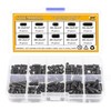 Sutemribor 400 Pcs 20 Sizes, 4#-40 to 10#-32 Set Internal