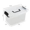 Guankan 6-Pack 5 Quart Clear Plastic Storage Box, Small Latching