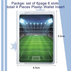 Chivao 4 Packs Wallet Insert Plastic Credit Card Holder Wallet Credit Card Sleeves for Photo Insert for Bifold or Trifold(6 Pages)