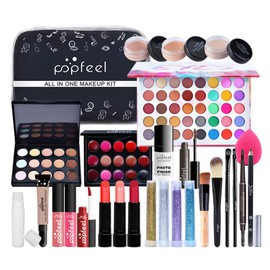 JasCherry 27 Pieces Multifunctional Makeup Gift Set Cosmetic Makeup Set for Face, Eyebrow, Eyes and Lips – Ideal Beauty Gift Boxes with Cosmetic Bag