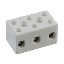 CERAMIC TERMINAL 3WAY/15A Connectors Terminal Blocks, CERAMIC TERMINAL 3WAY/15A, Series: -, Current Rating: 15A, Material: Ceramic, Operating Temperature Max: 1000°C, Voltage Rating V AC: 380V