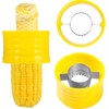 2pcs Cob Corn Stripper,Plastic Corn Peeler for Cobbe,Stainless Steel Blades