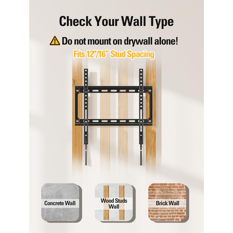 Mounting Dream TV Mount Fixed for Most 26-60 Inch LED,