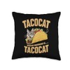 Tacocat Spelled Backward Is Tacocat Cat And Taco Lover Throw