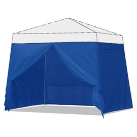 ABCCANOPY Slant Leg Side Wall 10x10ft base/8x8ft top, Blue (4 Walls Only, NOT Including Frame and Top)