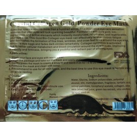 NYKKOLA 50 Pairs 24K Gold Eye Mask Powder Crystal Gel Collagen Natural Eye Pads For Anti-Aging & Moisturizing Reducing Dark Circles, Puffiness, Wrinkles