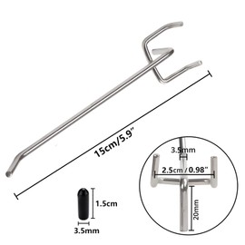 Yoaeyok 20 Pieces Perforated Wall Hooks, Tool Wall Hooks, Pegboard Hooks, Metal Perforated Wall Hooks, Perforated Wall Accessories, Hooks for Display Board, Supermarket Shelves, DIY Stores, Shelves,