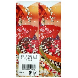 Kimono Chopsticks Bags, Hakama Type, 500 Pieces, Cherry Blossom and Fan no Yagi Ki-2