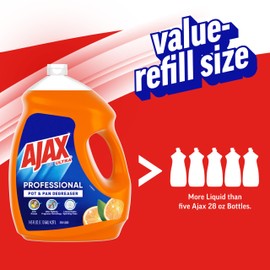 Ajax Ultra Professional Antibacterial Pot & Pan Dish Soap, Orange Scent, 145 fl. oz. (1.13 gal.), 4/Pack (61034313CT)