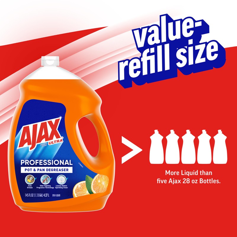Ajax Ultra Professional Antibacterial Pot & Pan Dish Soap, Orange