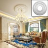 HEVSTIL Silver Ceiling Medallion PU Ceiling Medallion for Light Fixtures