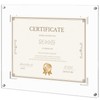 NIUBEE Diploma Frame 8.5x11-4mm Clear Acrylic Floating Document Frame