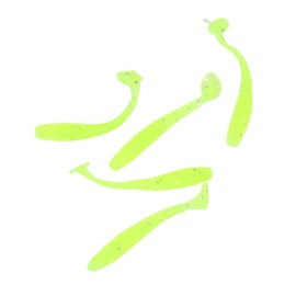 Fishing Bait，Shrimp Bait，Ice Fishing Plastics，50PCS 5cm Soft Plastic Fishing Lures T-Tail Grub Baits Fish Tackle Accessory(Mint)