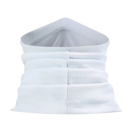 Unbranded Neck Gaiter Bandana Face Mask Sun UV Protection Tube Scarf for Men Women Bandana - White