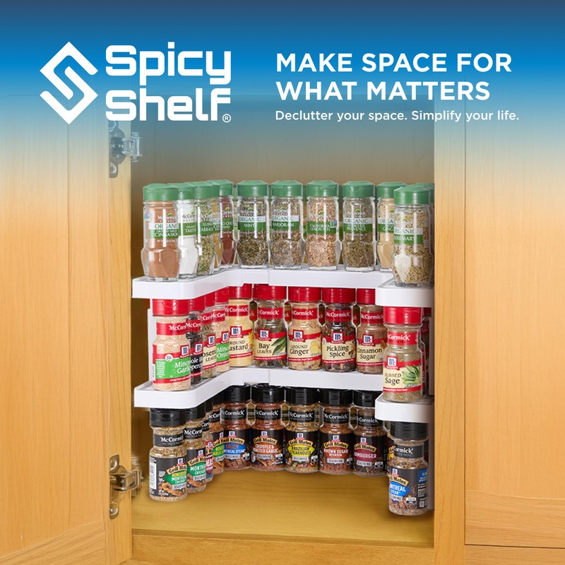 Spicy Shelf 3.0 - Expandable 2 Tiered Spice Rack Organizer