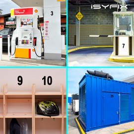 iSYFIX Black Vinyl Number 5 (Five) Stickers - 6 Pack 8 inch Self Adhesive - Decal Die Cut & Pre-Spaced for Mailbox, Signs, Window, Door, Cars, Trucks, Home, Business, Address Number, Indoor & Outdoor