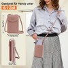 Handytasche zum Umhängen, Kleine Umhängetasche Damen Brieftasche Crossbody PU Leder