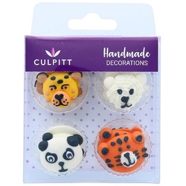 Endangered Animals Sugar Cupcake Toppers, Pack of 12