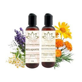 Aceite Natural Org?nico para Masaje Relajante y Descontracturante Muscular Deportivo 2pz.