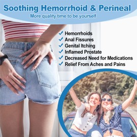 Sitz Bath, Sitz Bath for Toilet Seat - Hemorrhoids and Perineal Soaking Bath, Postpartum Care - Yoni Steam Seat - Collapsible, Wide Seat - Use with Sitz Baths Salt