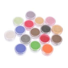 Operitacx 16 Stück Teiliges Pearl Pigment Puder für Augen Make Up und Nagelkunst Feines Glitter Pulver Farben Vielseitig für Gesicht Lippen Party Make Up und Diy Basteln