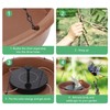 Solar Bird Bath Fountain Pump Hanging Style Deck Mount Metal