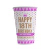18th Birthday Paper Cups 24 Pack - 12 Oz (300