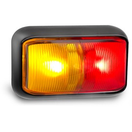 LED Autolamps 58 Series 10-30V Red Amber Side Marker 2 LED's Lamp with 40 cm Wire, 58 mm Length x 35 mm Width x 21 mm Height