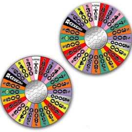 Plastic Waffles Set of 2 Wheel Of Fortune #3 Game Slipmat Turntable 12" Scratch Pad Slip Mat x2