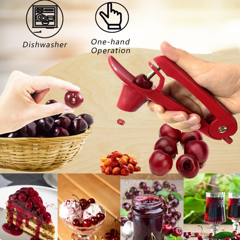 Cherry Pitter Tool, Heavy-Duty Stainless Steel Pitting Tool, Portable Cherries
