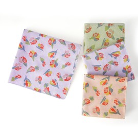 HOULIFE Floral Print Ladies Handkerchiefs Vintage Womens Handkerchiefs 60S Soft Cotton Women Hankies Colorful Flower Handkerchief, 35cmx35cm/13.8x13.8”, 6PCS