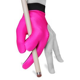 Billiard Pool Cue Glove by Fortuna - Classic Two-Colored - for Left Hand - Pink/Black (Small)