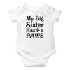 AW Fashions My Big Sister Has Paws Baby Bodysuit Cute