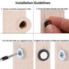 Semetall 4Pcs Concealed Magnetic Door Catch Black,Mini Strong Magnetic Circle