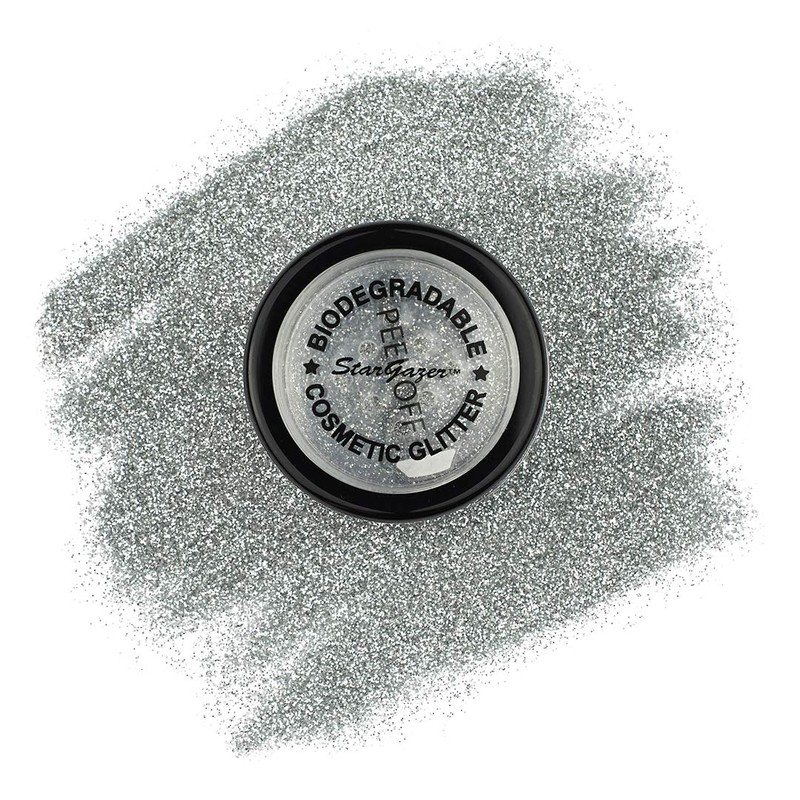 Stargazer Biodegradable Glitter Shaker - Silver. Festival Friendly Biodegradable Cosmetic