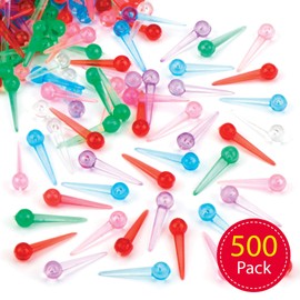 Baker Ross 500 Assorted Plastic Sequin Pins EF705