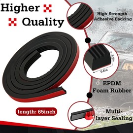 1-Pack 326A0004 EPDM Foam Rubber Seal with Tape 3/5 in x 65 in, Self-Adhesive EPDM Foam Rubber Weather Stripping for RV, Boat, Auto, Truck, Marine - Durable Seal Tape for Various Applications