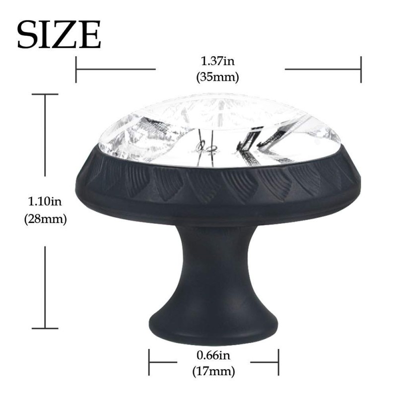 Ski Mountains Panorama Winter 4 Pcs Glass Cabinet Dresser Knobs