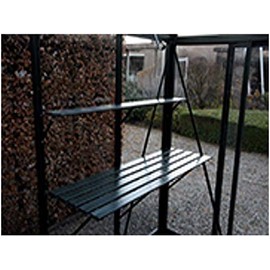 Exaco Trading Company TAB2B Victorian 2-Slat Shelving, Black