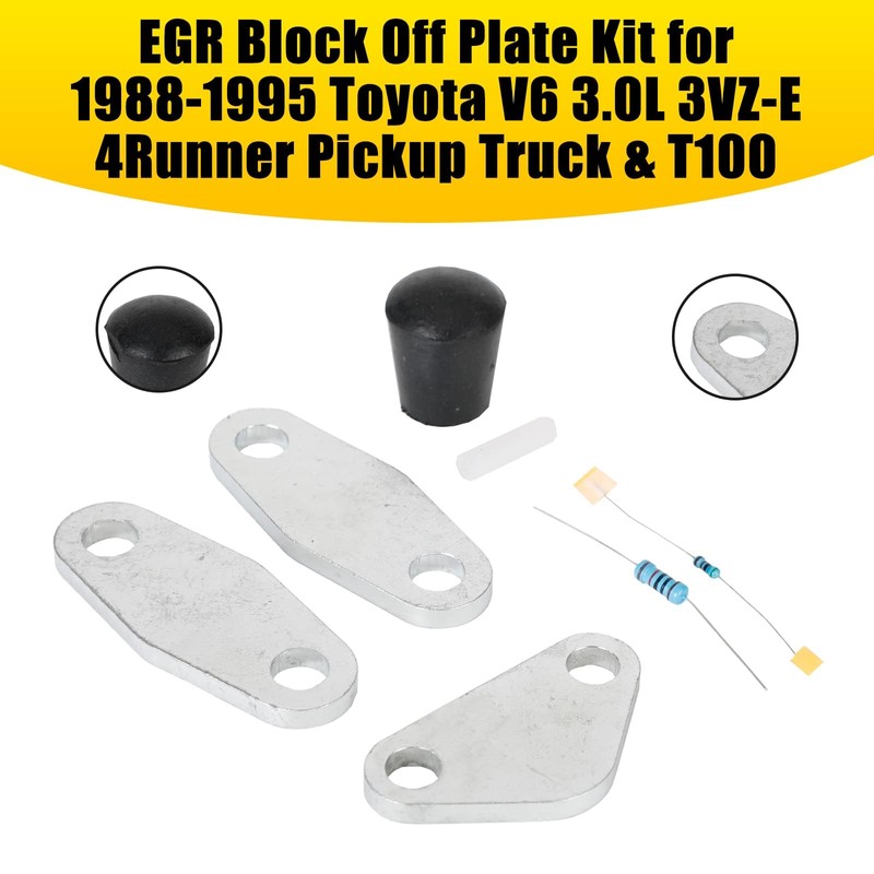 Areyourshop EGR Block Off Plate Kit for 1988-1995 To-yo-ta V6