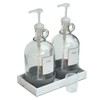 128 fl oz Glass & Resin Laundry Detergent Dispenser Set,