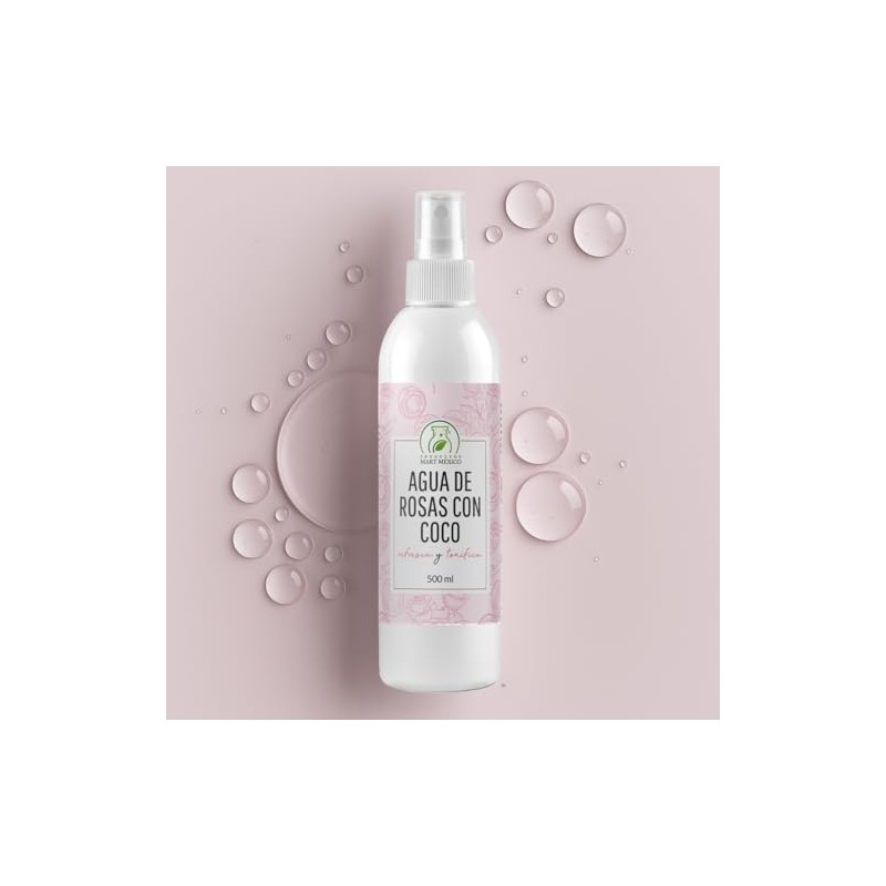 Agua De Rosas Con Coco Hidratante Facial 500 Ml Productos