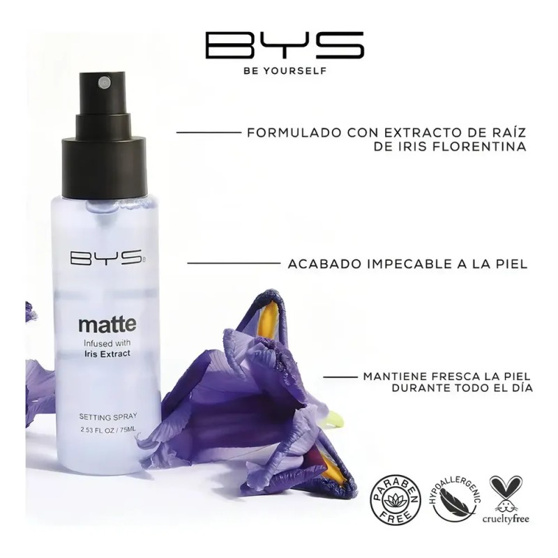 Fijador De Maquillaje Bys Acabado Mate & Larga Duración Transparente