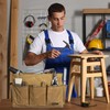 Durable 16OZ Waxed Canvas Tool Bag with Metal Frame, 15.5