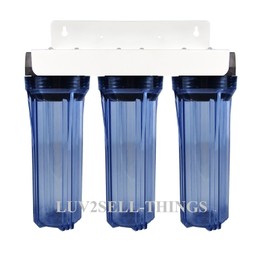 Water Filter Whol House 2.5in x 10in Filtration System 3/4in Inlet Iron, Sulfur