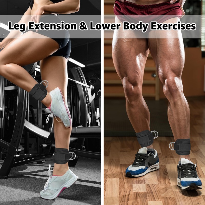 Anemeeoke Ankle Straps for Cable Machine 1Pair, Kickbacks Glute Workouts,